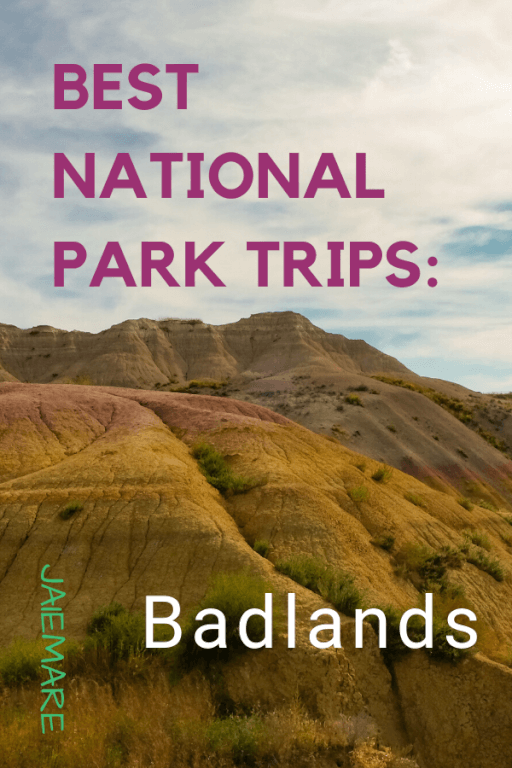 Towering spires and buttes in Badlands National Park