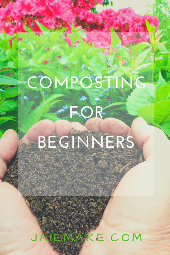 person holding compost