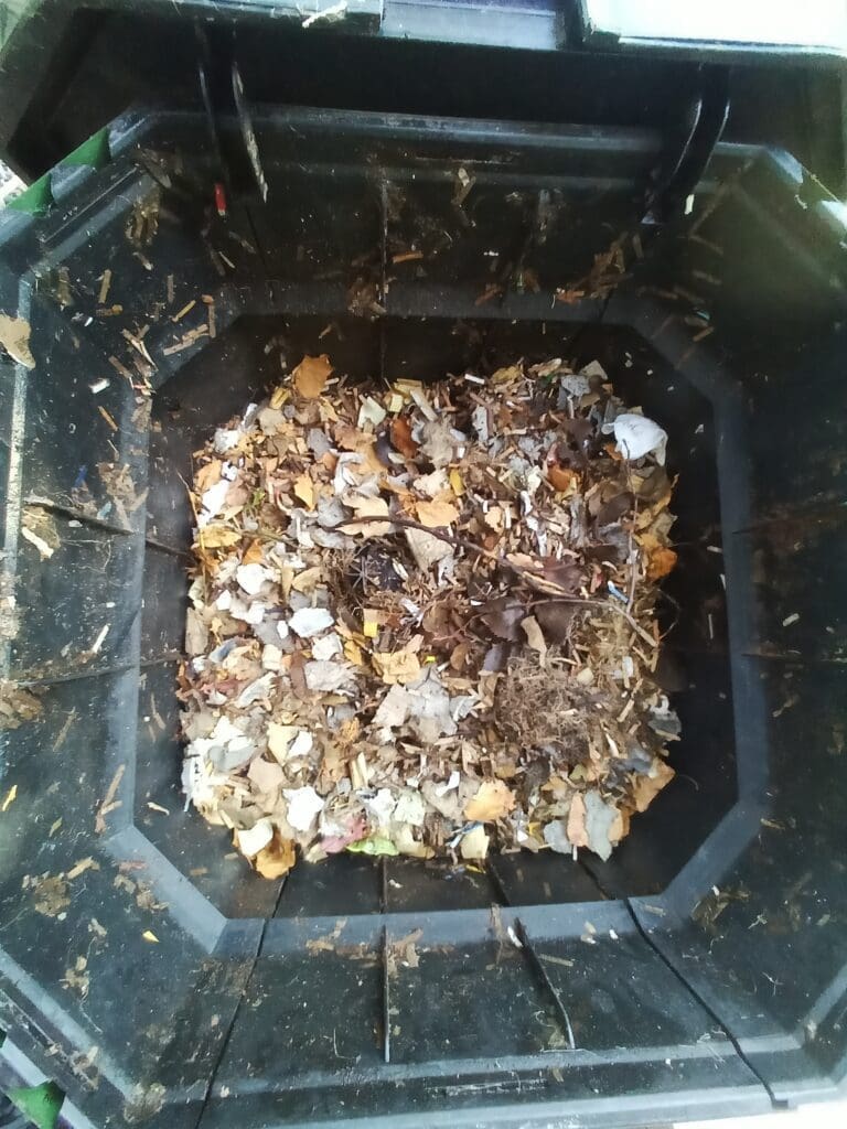 Inside the Aerobin Composter